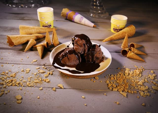Helado de chocolate