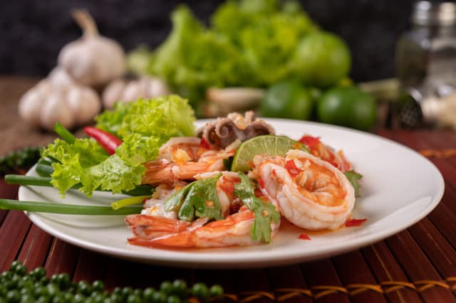 Ensalada de camarones